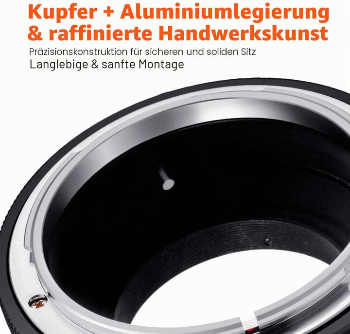 K&F Concept M13125 FD-M4/3 Hochpräziser Adapterring Objektivadapter Canon Adapter Objektiv Adapterri
