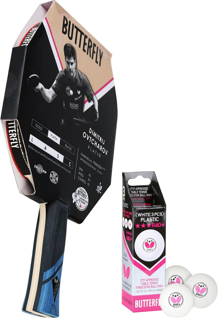 Butterfly® Dimitrij Ovtcharov Platin Tischtennisschläger | Eva-Technologie | ITTF zertifizierter Pan