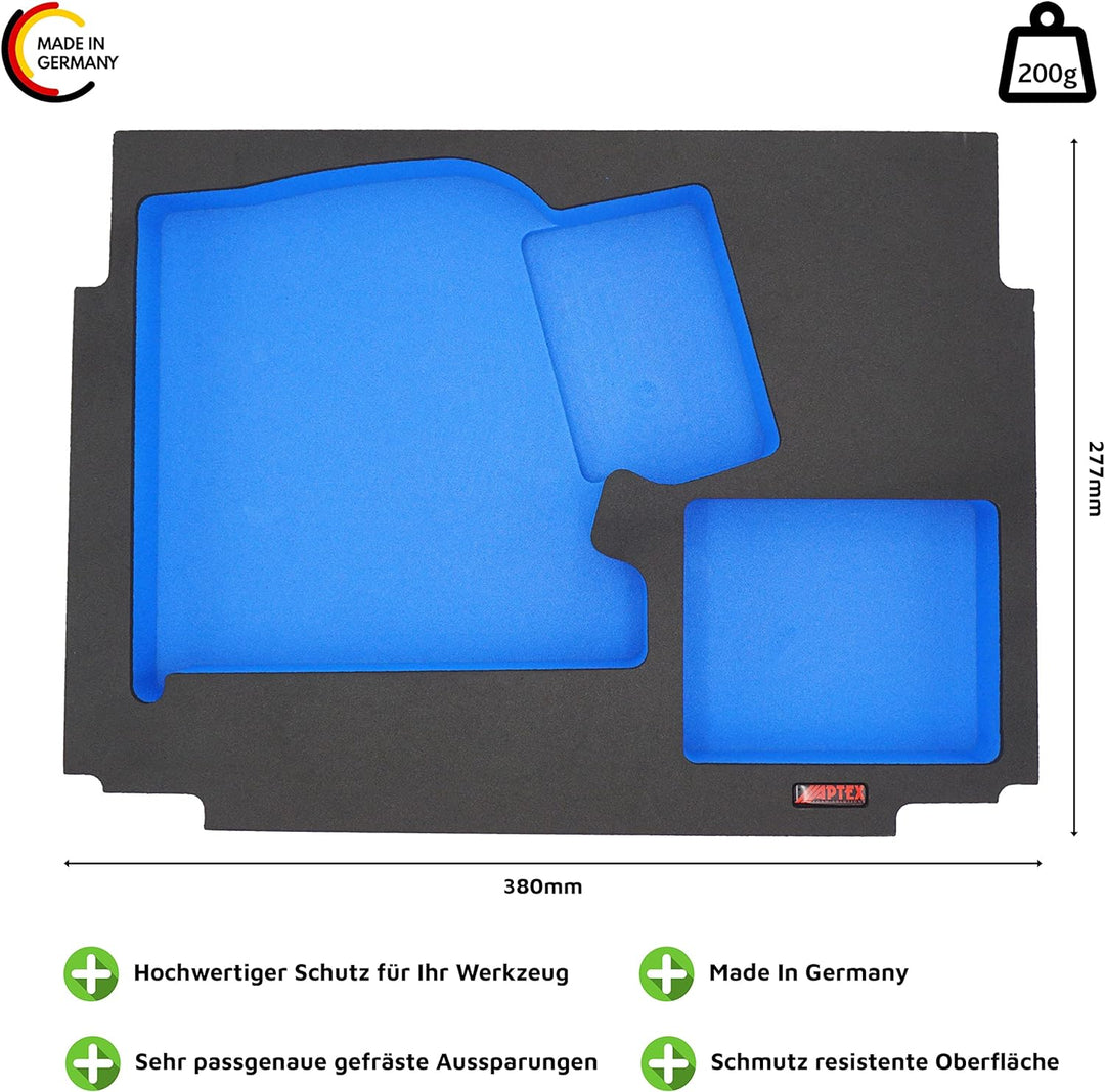 Aptex. Schaumeinlage passend für Makita Elektrotacker DST 221 für MakPac Gr. 2-3