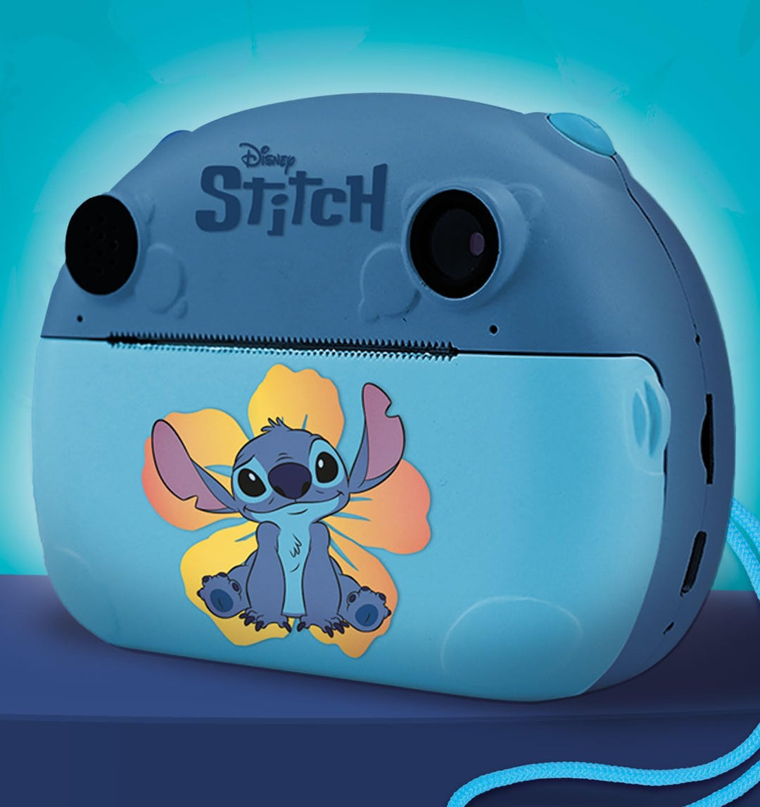 Lisciani - DISNEY Sofortbildkamera von Stitch - Für Kinder ab 6 Monaten - Fotos sofort drucken und t