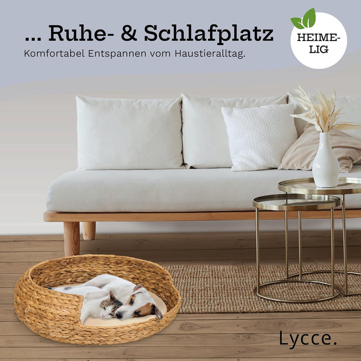 Hundebett Katzenbett Opal Wasserhyazinthe Natur Gr. 3 (Ø 62 cm) Grösse 3, Größe 3