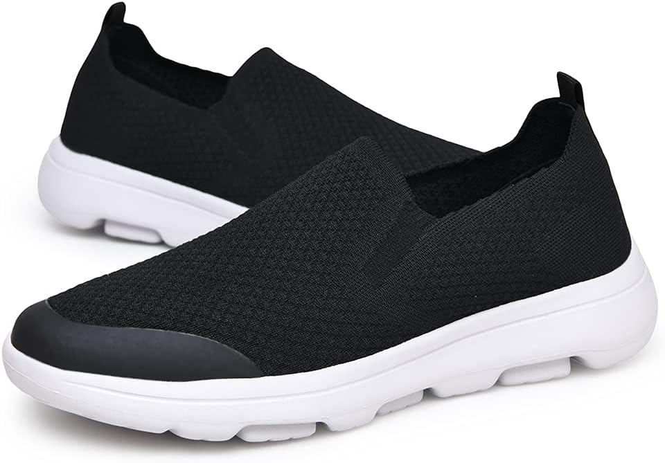 Puxowe Herren Slip On Schuhe Stricken Atmungsaktiv Leicht Freizeitschuhe Sneaker Shoes Männer 41 EU