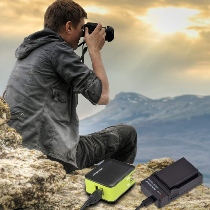 Newmowa® EN-EL9 EN-EL9A Ersatz Akku (2er Pack) und tragbar Micro-USB-Ladegerät-Set für Nikon D3000,