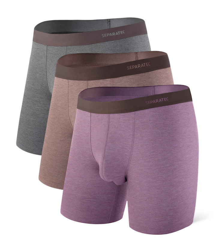 Separatec Herren Boxershorts, Herren Unterhosen aus Bambus-Viskose, atmungsaktiv und weich, Doppelbe