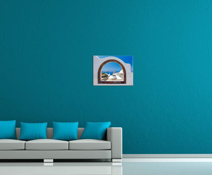 Bilderdepot24 Bild auf Leinwand | Window to paradise - Fenster zum Paradies in 60x50 cm als Wandbild