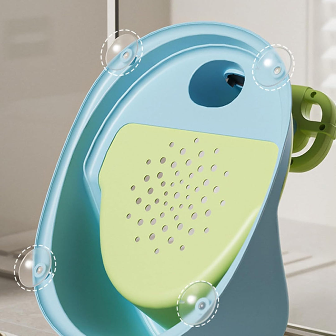 Baby Bade Sitz, Rutschfester Badewannensitz Für Babys, Mit Lenkrad Und Rädern, Baby Badesitz Ab 6 Mo