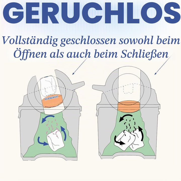 DIAPER CHAMP ONE Medium Handsfree mit Pedal - Windeleimer - geruchsdicht - berührungslose Bedienung