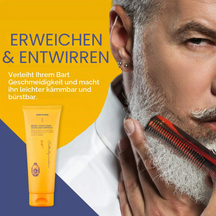 Seven Potions Bart Conditioner für Männer - Beugt Bartjucken und Schuppen vor - Natürlich, Vegan, Ti