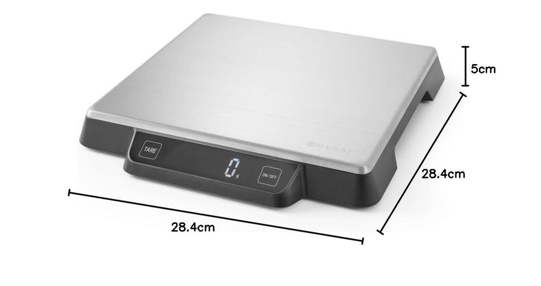 HENDI Digitale Küchenwaage, Haushaltwaage, für max 15kg, Präzision auf bis zu 1gr, mit eingebautem D