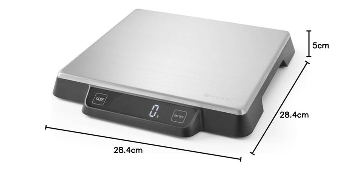 HENDI Digitale Küchenwaage, Haushaltwaage, für max 15kg, Präzision auf bis zu 1gr, mit eingebautem D