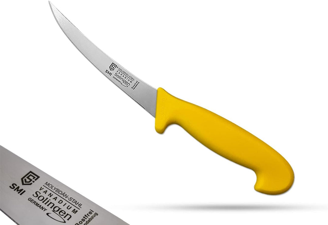 SMI Solingen Ausbeinmesser gebogen Flexibel 6 Zoll Fleischmesser Metzgermesser premium Qualität Deut