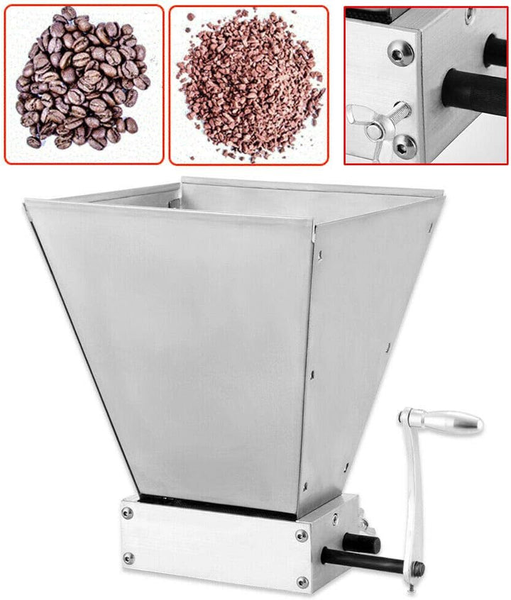 Elektrische Getreidemühle Gerstenmühle Mehlmühle Mälzmühle 4L Getreidebrecher - Edelstahl Malzschrot
