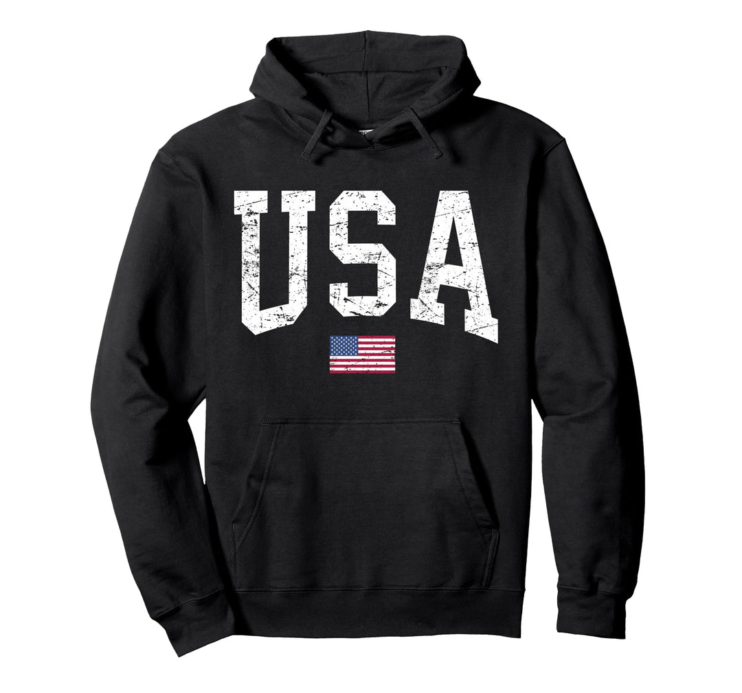 USA Shirt Damen Herren Kinder Patriotische Amerikanische Flagge Distressed Pullover Hoodie