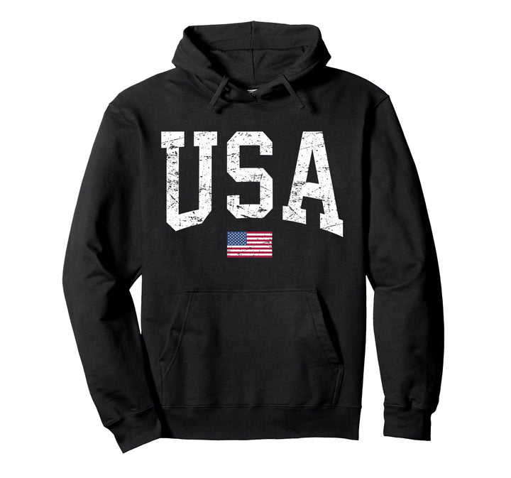 USA Shirt Damen Herren Kinder Patriotische Amerikanische Flagge Distressed Pullover Hoodie