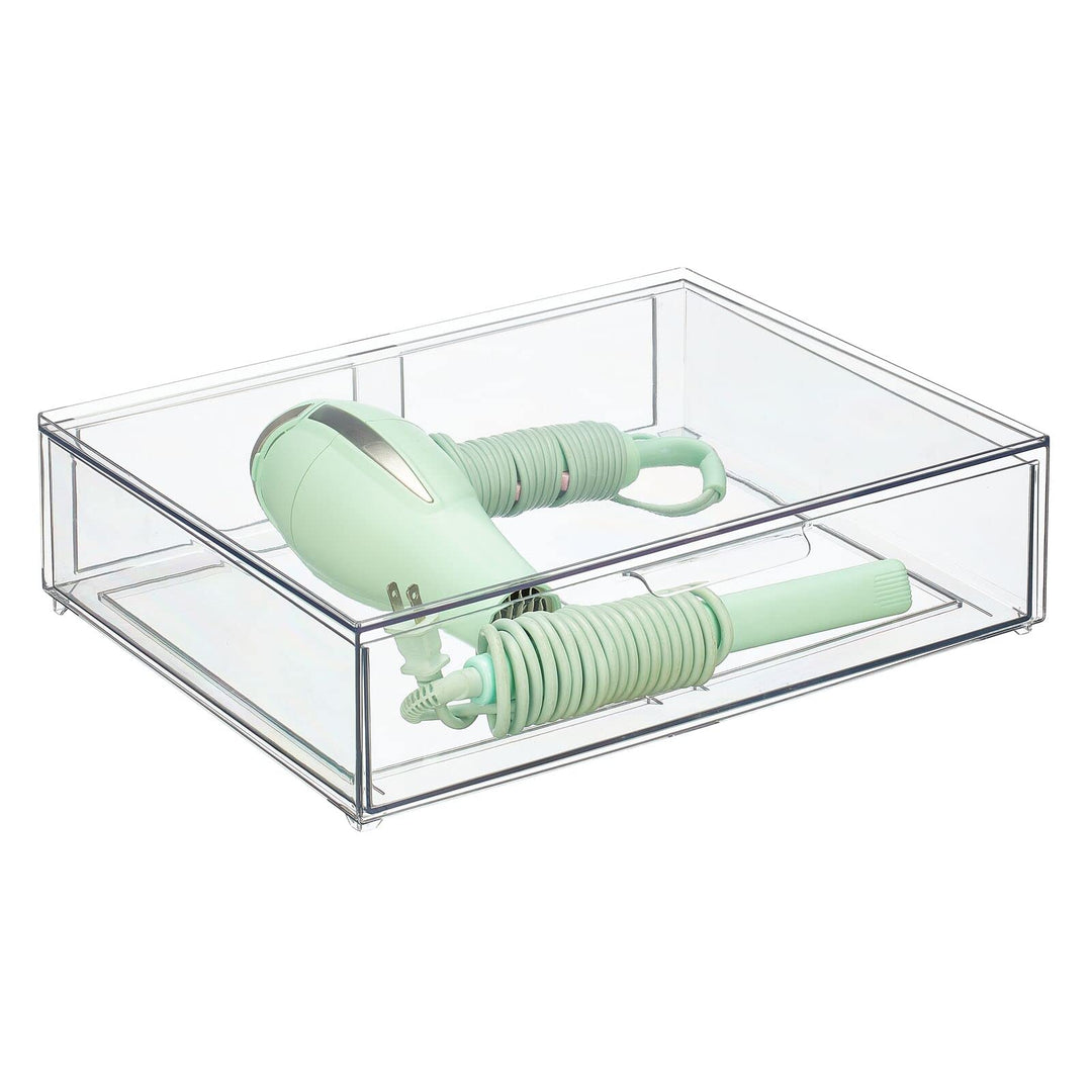 mDesign Kosmetikorganizer – stapelbare Schubladenbox aus Kunststoff – praktische Box zur Aufbewahrun