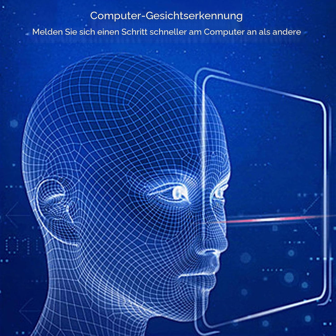 XUMIUZIY 1080P 30FPS Webcam mit Hello, Gesichtserkennungs Webcam mit privater Abdeckung, integrierte