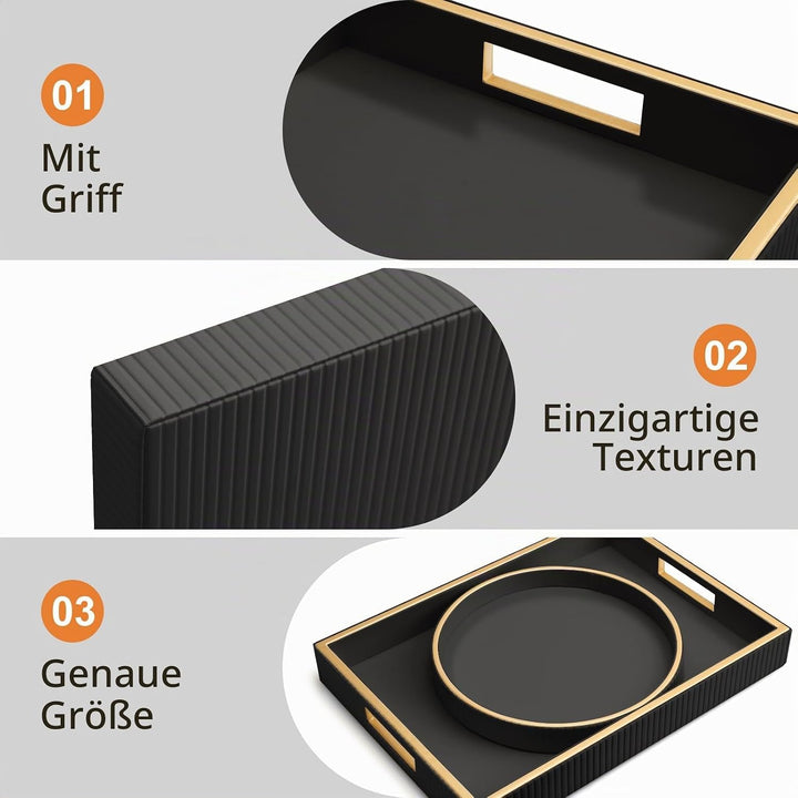 SANZIE Ledertablett, Schreibtisch-Aufbewahrung, Organizer, Premium-Serviertablett, dekoratives Table
