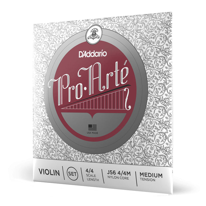 D'Addario J56-4/4M Pro Arte Violinen Saitensatz Perlon, Aluminium, 4/4 Medium Set, Set