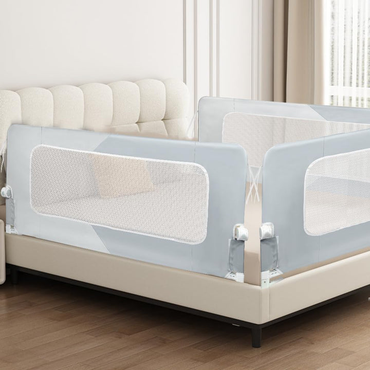 OHMG Bettgitter für Babys, 150 cm, faltbar, Sicherheitsbarriere für Kinder, tragbar, Bettgitter für