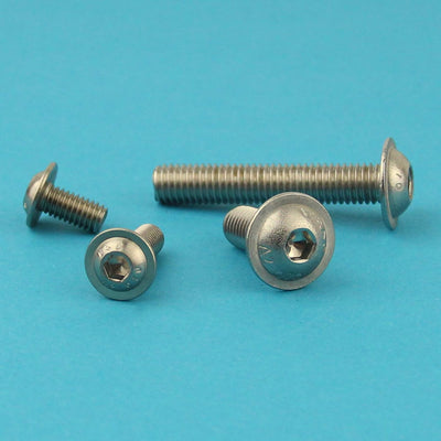 Eisenwaren2000 | M8 x 20 mm Linsenkopfschrauben mit Innensechskant und Flansch (100 Stück) - ISO 738