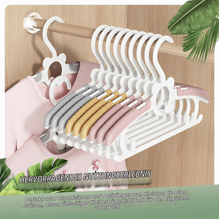 15 stück Kinderkleiderbügel,Stapelbare Babykleiderbügel mit Haken,Kleiderbügel Kinder Antirutsch,Ver