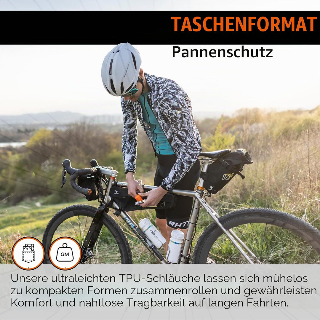 S-Tubo-Schlauch - CX/Gravel - 700c/30" - 60-mm-Ventil - Orange