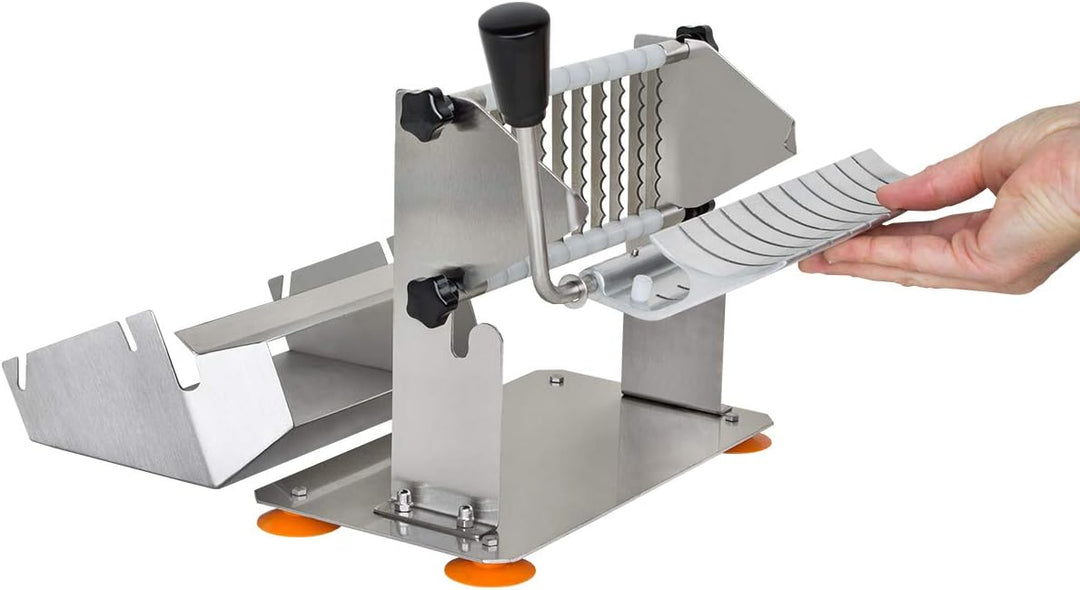 Beeketal 'CSB-2' Profi Gastro Curry Wurst Schneider für ca. 17,5 mm Schnittstärke mit 10 Edelstahl K