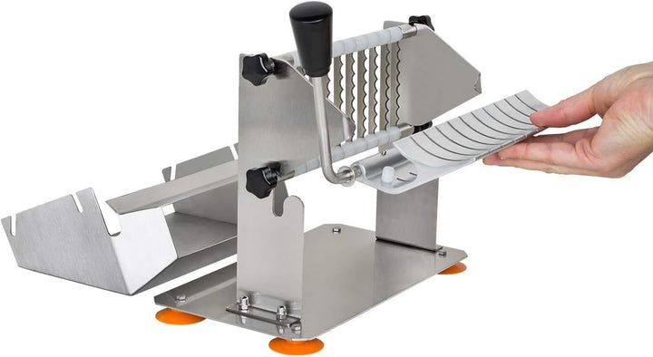 Beeketal 'CSB-2' Profi Gastro Curry Wurst Schneider für ca. 17,5 mm Schnittstärke mit 10 Edelstahl K