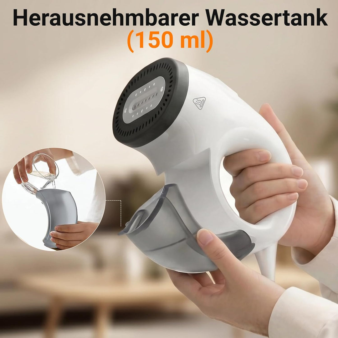 Steamer Dampfglätter mit Saugfunktion, Tragbarer Reisedampfglätter | 2800 Pa Saugleistung, Grosser a