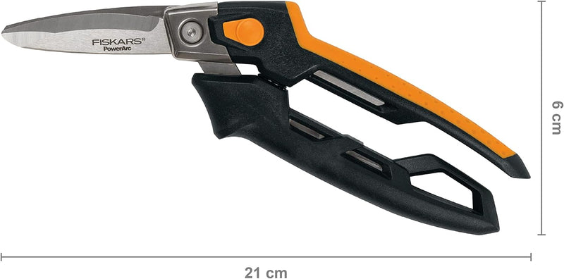 Fiskars Hochleistungsuniversalschneider, Bis zu 30% mehr Kraft, Länge 12 cm, Hitzebehandelte Klingen