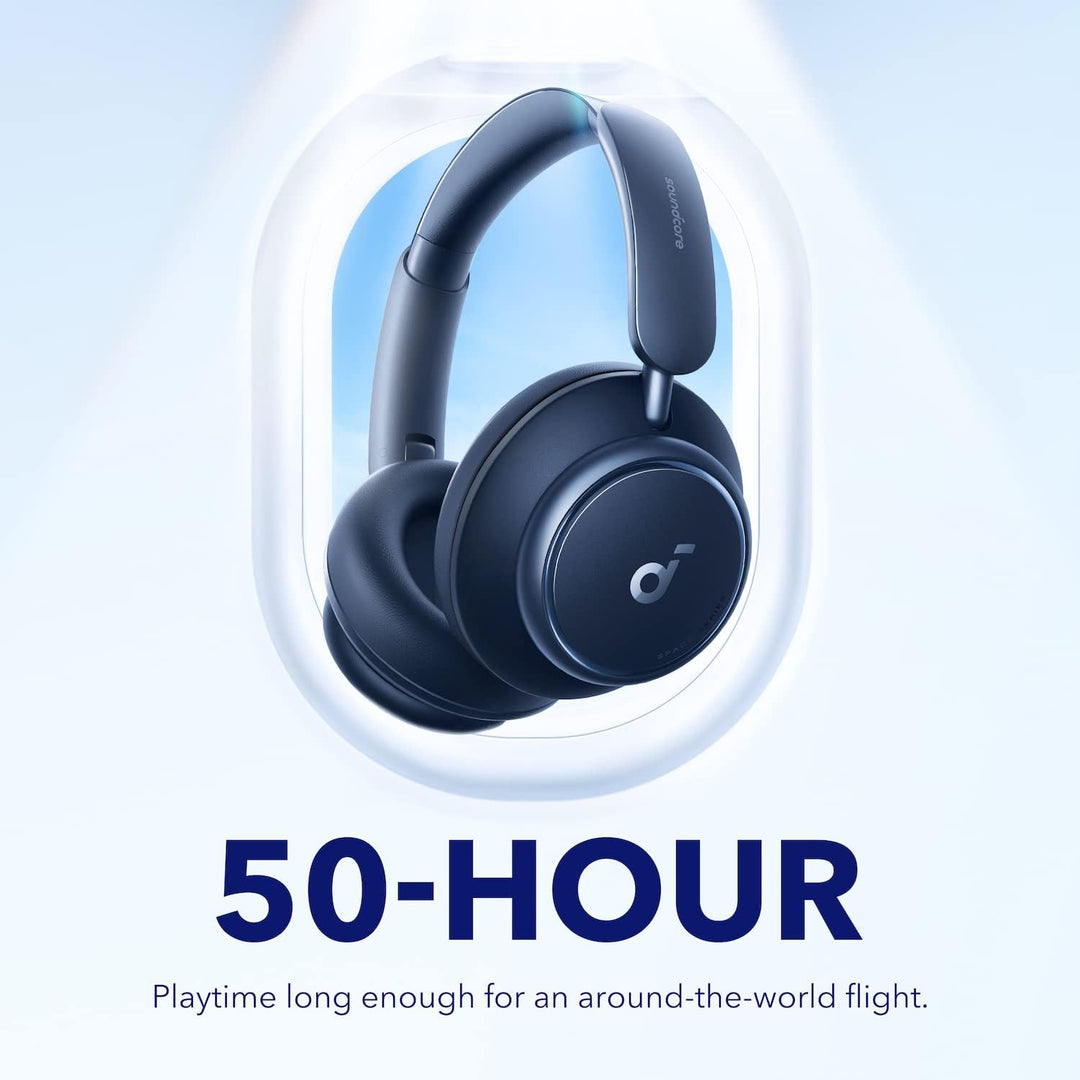 soundcore by Anker Space Q45 Bluetooth Kopfhörer, Adaptive aktive Geräuschunterdrückung bis zu 98%,