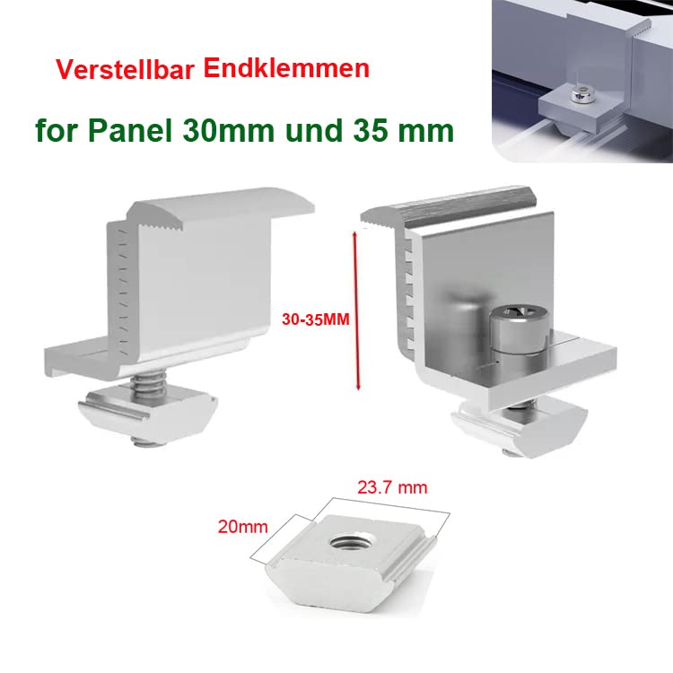 Solarmodul Halterung, Solarpanel Alu Befestigungssystem Trapezblech Photovoltaik Befestigungsschiene