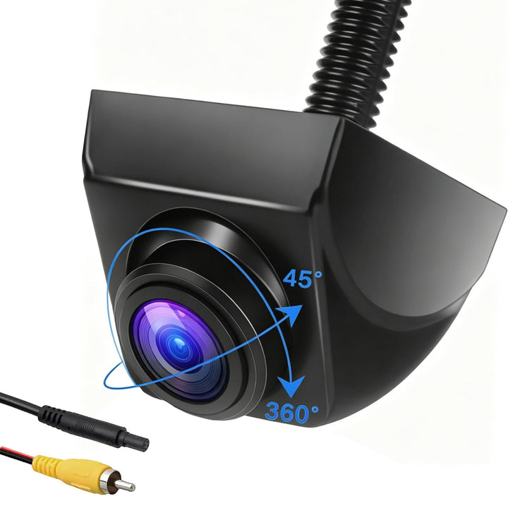 OBEST Auto Rückfahrkamera AHD Mini kfz Ruckfahrkamera, Wasserdicht 360 Drehung 1080P Vorwärtskamera