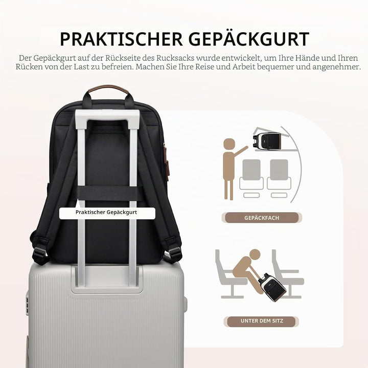 Rucksack Damen für Schule, Laptop Rucksack 16 Zoll, Gross Schultasche Arbeitstasche Lehrertasche Bac