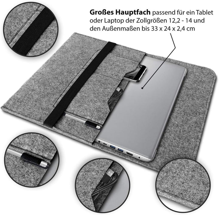 NAUCI Schutzhülle kompatibel mit Microsoft Surface Laptop 4/5 13,5 Zoll Filz Tasche Sleeve Hülle Lap