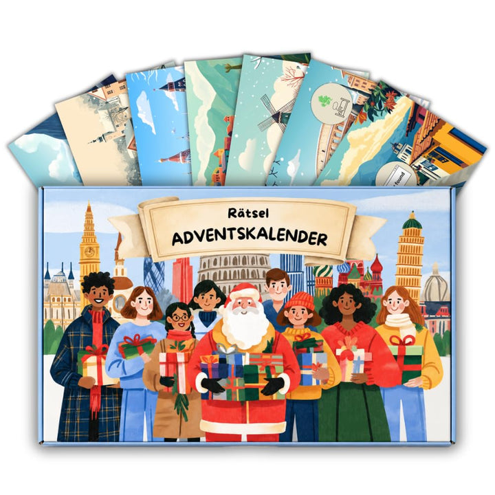 KrimiGames® Rätsel-Adventskalender – Einmal um die Welt