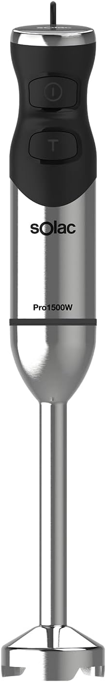 Solac BA5606 Pro 1000 - 1000W Stabmixer, Spritzwassergeschützter Stabmixer, Eiscrusher, Inklusive Me