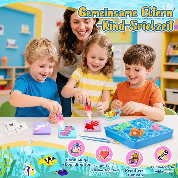 Wasser Elf Kit, Magisches Aqua Gelz Set Bastelset Kinder ab 4 5 6 7 8 9 10 Jahre Geschenk Mädchen 6