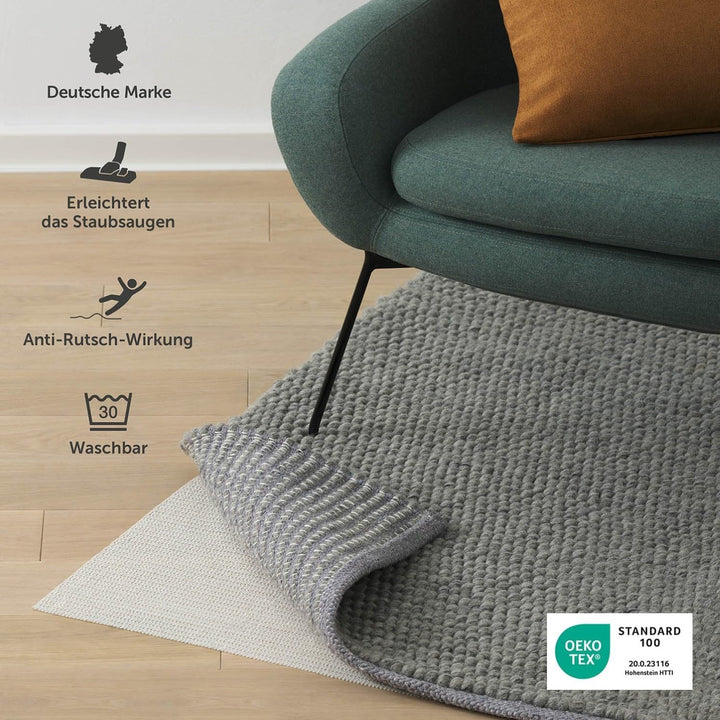 Blumtal Antirutschmatte für Teppich Vinyl, Teppich Antirutschunterlage, zuschneidbare Antirutschmatt