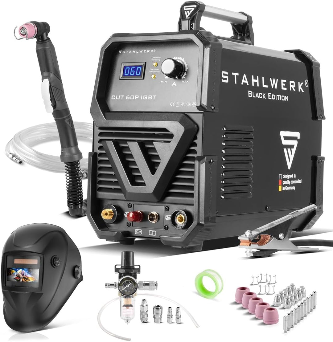 STAHLWERK CUT 60 Pilot IGBT Vollausstattung Plasmaschneider mit 60 Ampere Pilotzündung, bis 24 mm Sc