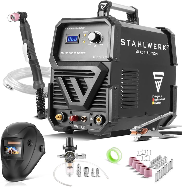 STAHLWERK CUT 60 Pilot IGBT Vollausstattung Plasmaschneider mit 60 Ampere Pilotzündung, bis 24 mm Sc