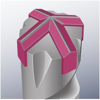 kwb Cross-Tip Hammerbohrer 264018 Professional mit SDS Plus Aufnahme (Ø = 18 mm, L = 450 mm, AL = 40