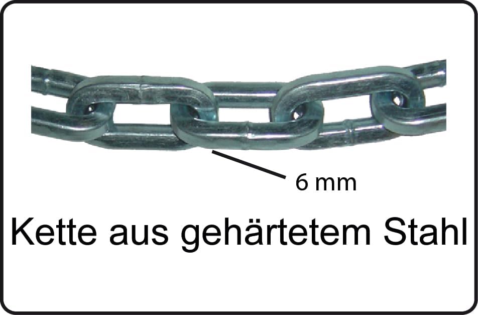 Symbol-Kettenschloss (Reflektion) Schwarz/Reflektion, Schwarz/Reflektion