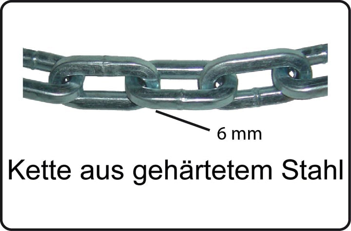 Symbol-Kettenschloss (Reflektion) Schwarz/Reflektion, Schwarz/Reflektion