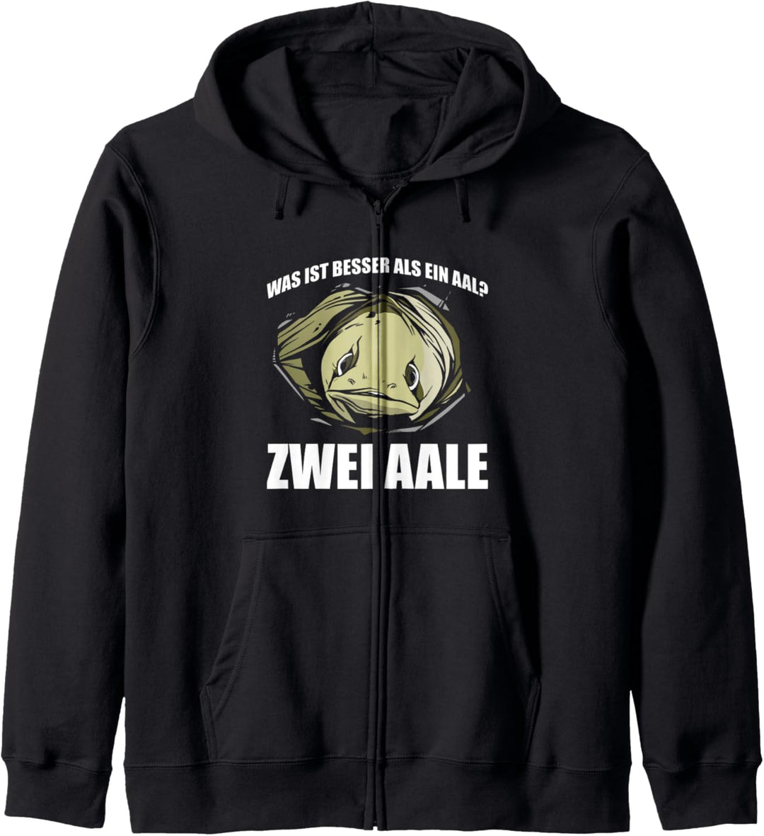 Was ist besser als ein Aal? Zwei Aale Angler Lustig Kapuzenjacke