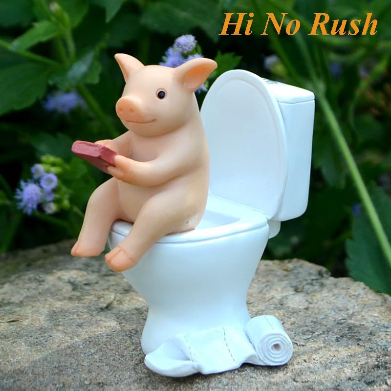 Miniatur Feengarten Schwein Figur Telefonständer- von ganzem Herzen Hörendes Schwein, Hörendes Schwe