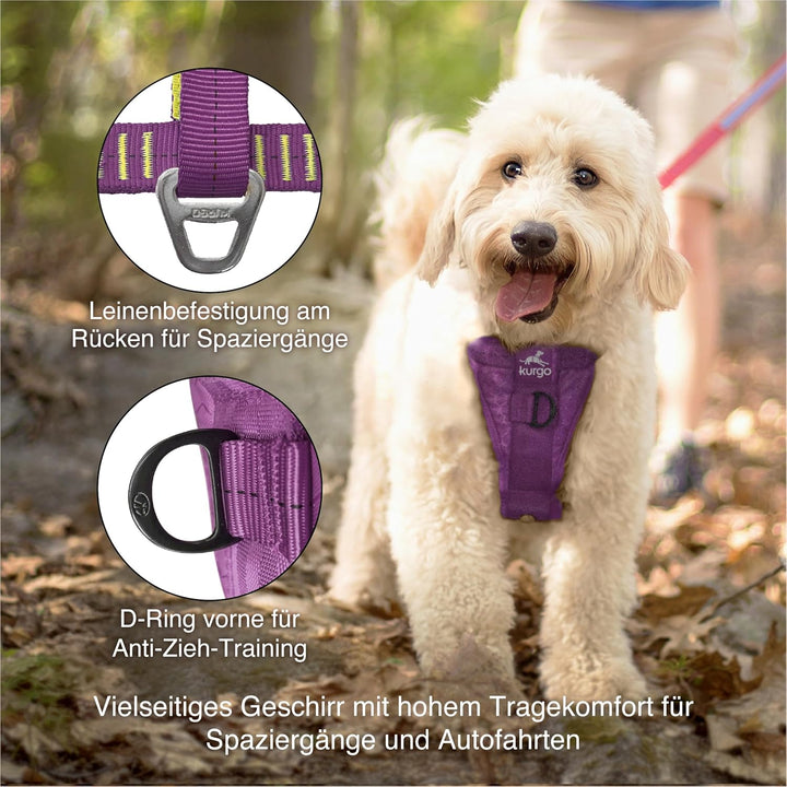 Kurgo Tru-Fit Hundegeschirr, Crash-Test-erprobtes Auto-Sicherheitsgurt, Für Hunde von 2 bis 5 kg, Gr