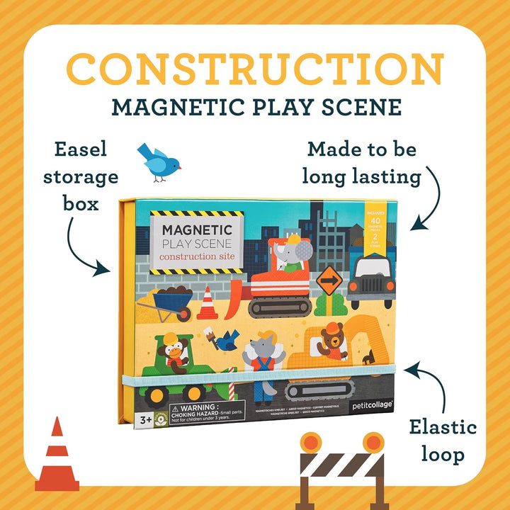 PETIT COLLAGE Magnetspiel Baustelle