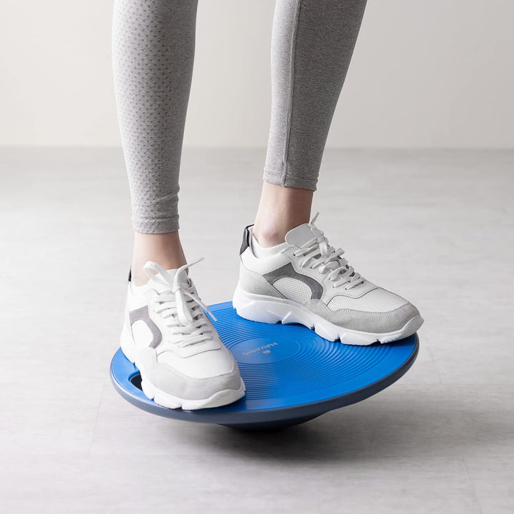 Navaris Balance Board mit Griff - Therapie Kreisel Wackelbrett - Fitness Reha Balance Kraft Training