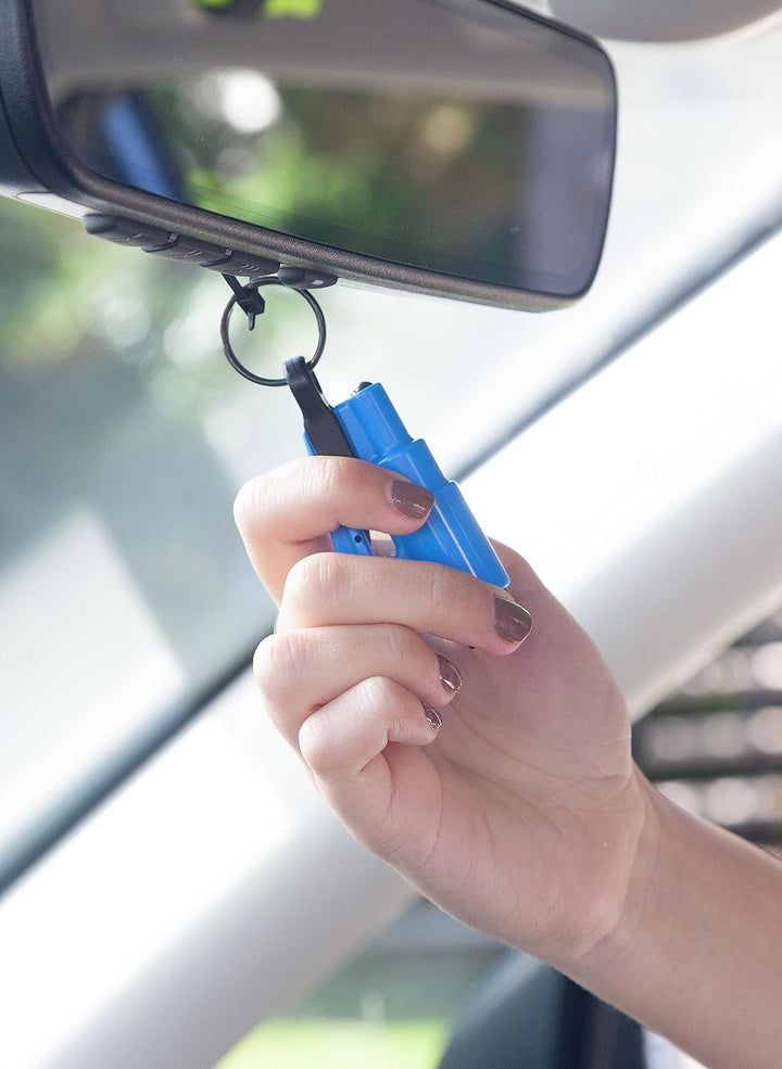 resqme Das Original Notfall-Schlüsselanhänger-Auto-Fluchtwerkzeug, 2-in-1-Sicherheitsgurtschneider u